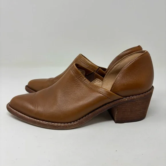 Madewell The Brady Low Cut Leather Booties English Saddle Size 6 - Picture 2 of 14